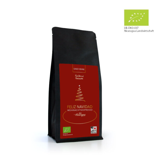 Espresso "Feliz Navidad" (bio), 250g, ganze Bohne