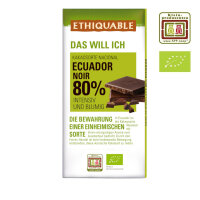 Noir-Schokolade 80% Ecuador (bio), 100g
