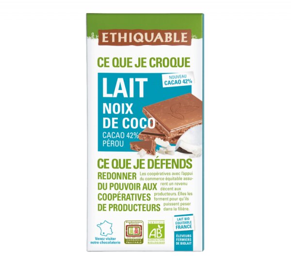 Vollmilchschokolade Kokos (bio), 100g