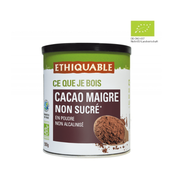 Kakaopulver (bio), 280g, stark entölt